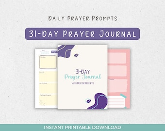 31-Day Prayer Journal for Women: Daily Prompts (Printable Digital PDF)