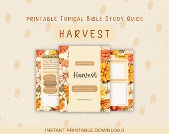 HARVEST Topical Bible Study Worksheet: Scripture Plan (Digital Download)