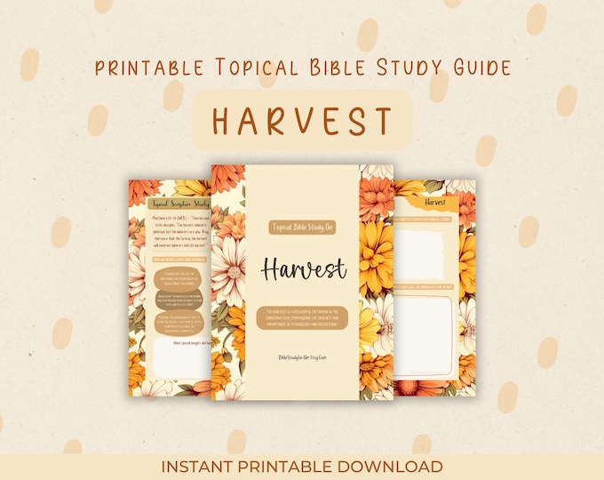 Bible Study Printable, in Depth Bible Study Worksheets, Digital Bible ...