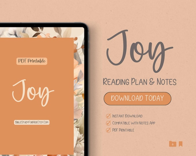 JOY Bible Reading Plan: Floral Scripture Journal (PDF)
