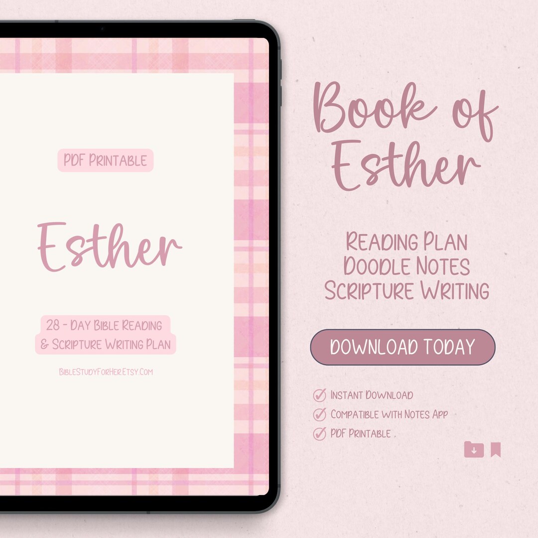 Esther Bible Reading Plan - 28 Day Bible Study for Women - Christian ...