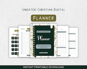 Terrazzo Christian Digital Planner: Bible Study, Daily, Weekly (PDF)