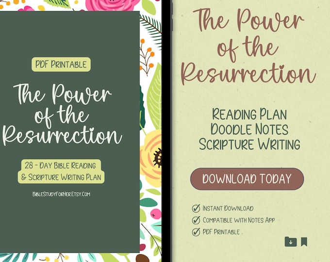 Easter Bible Reading Plan: Resurrection Scripture Journal (Digital Download)