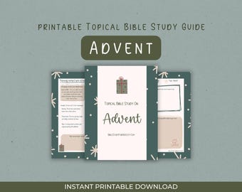 Advent Topical Bible Study Guide: Faith Printables (Digital Download)