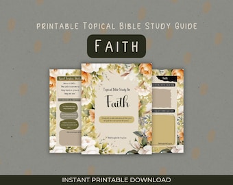 Faith Topical Bible Study Worksheet: Beginner Scripture Guide (PDF Download)