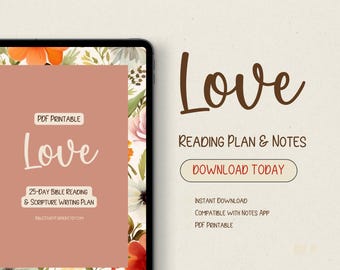 Love Bible Reading Plan: Floral Scripture Journal (PDF)
