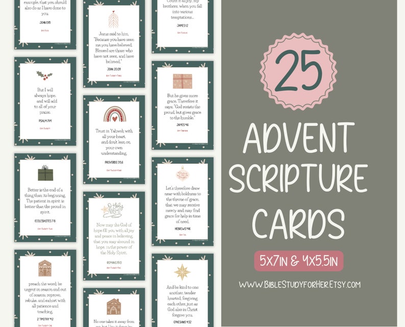 25 Christmas Printable Advent Cards | Every Good and Perfect Gift ...