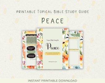 PEACE Topical Bible Study Worksheet: Floral Discipleship Guide (PDF Download)
