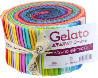 KONA Cotton 30/'s Palette by Darlene Zimmerman Bundle JELLY ROLL 40 2.5-inch Strips from Robert Kaufman ru-583-40