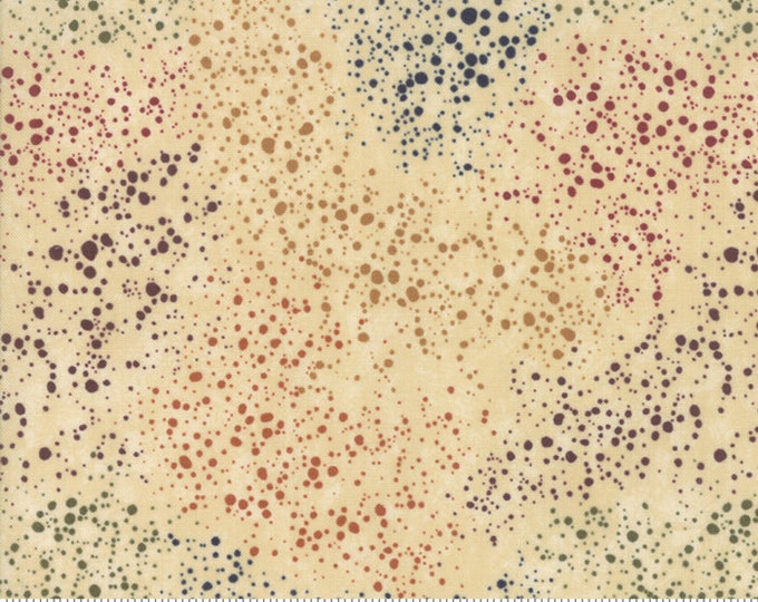 Kansas Troubles FAVORITES 2019 moda fabric by the yard multicolor splattered dots on tan 9600-11