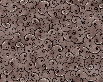 100/% cotton black white Smoke Fabric smokey swirls fat 1//4s