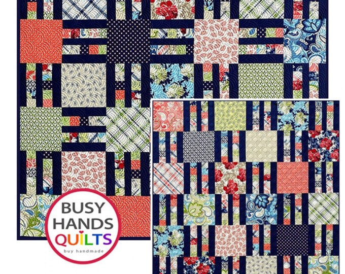 PICKET FENCE Quilt Pattern Instructions by Busy Hands Quilts Scrap and