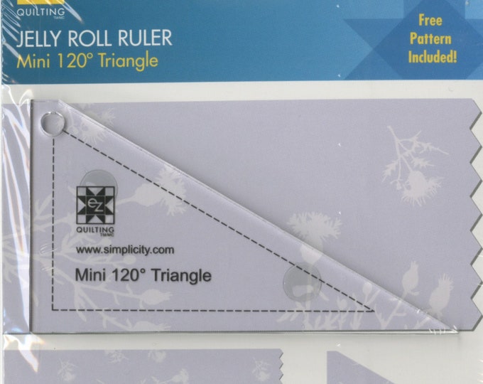 EZ Quilting JELLY ROLL Ruler Mini Easy Angle 120 Degree Triangle Ruler ...