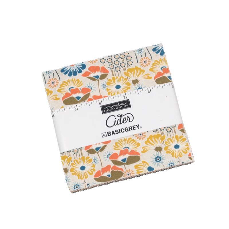 Moda Charm pack CIDER fall line from Basicgrey 42 5 squares cotton fabric 30640PP