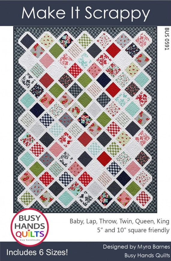 Patterns A SCRAPPY LIFE Quilt pattern Instructions 4 sizes throw twin ...