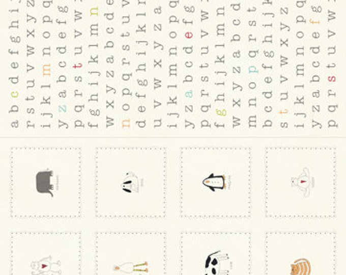 ANIMAL CRACKERS Moda Sweetwater Panel Cotton Lightweight Canvas Fabric