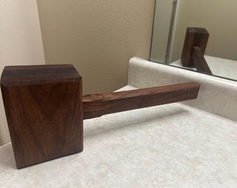 Handgemaakte massief walnoothouten hamer | Houtbewerkingshamer | Handgemaakte winkeltool