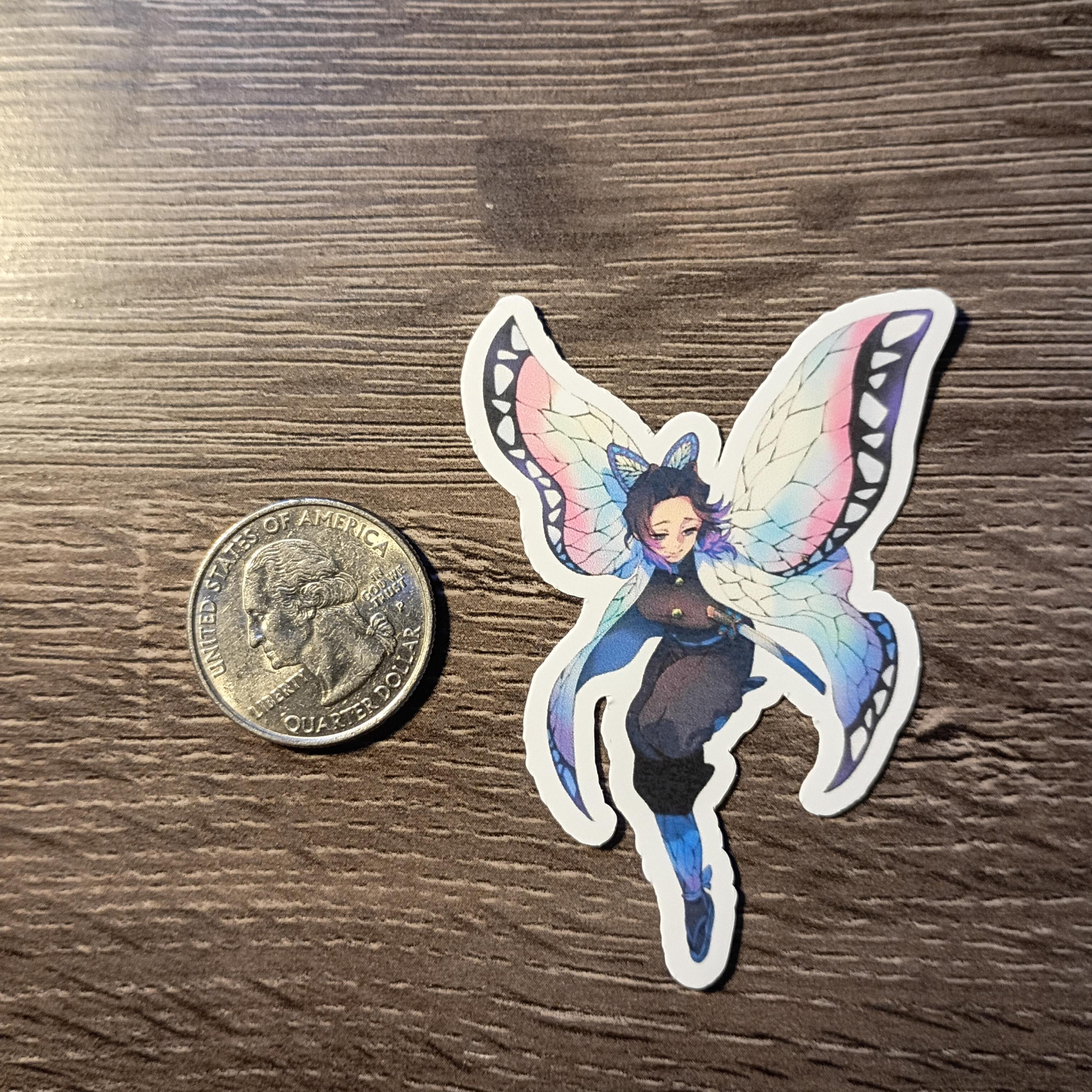 X3 Insect Hashira Shinobu Demon Slayer Sticker - Vinyl, Waterproof, Die ...