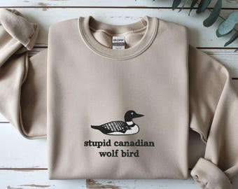 Stupid Canadian Wolf Bird Shirt, Hockey Romance LGBT Hockey Fan Gift, Heated But Devote Movie Sweatshirt, Team Hollanov Tee, LGBT Shirts