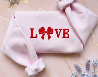 Sudadera bordada de San Valentín para parejas, cuello redondo para mujer, suéter de tiburón con nombre personalizado