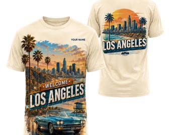 Personalized Los Angeles Shirt, Custom Name LA California Travel T-Shirt