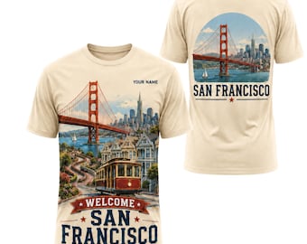Personalized San Francisco Shirt, Custom Name California Travel T-Shirt