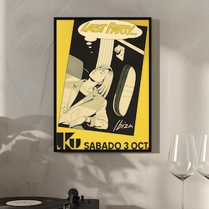 Impresión de Ku Ibiza - Póster de Ibiza - Club - Música House - Años 90 y 80. 12x16, 8x10