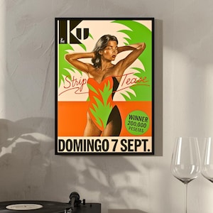 Impresión KU Ibiza - Póster de Ibiza - Club - Música House - Años 90 y 80. 12x16, 8x10