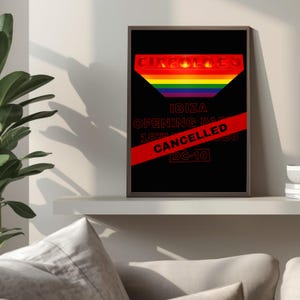 Impresión cancelada de Circoloco - Póster de Ibiza - Club - Música House - Años 90 y 80. 12x16, 8x10