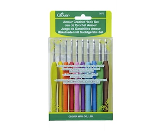 Clover 3672 Amour Crochet Hook Set, 10 sizes