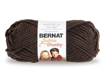 Bernat Softee Chunky Yarn, 100g - 3.5oz, Knitting and Crochet Yarn - Multiple Colors