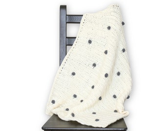 Crochet Baby Blanket with Bobbles: Augusta Blanket, Custom Colors