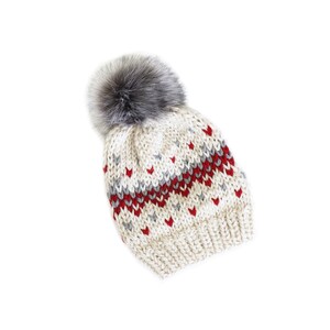 Knit Beanie Hat Pattern: Fair Isle Design (PDF Pattern)