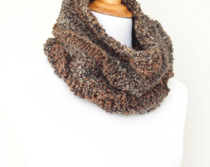 Knit cowl, chunky cowl, knit scarf, loop scarf, infinity scarf, chunky scarf, Meteorite scarf, chunky neckwarmer