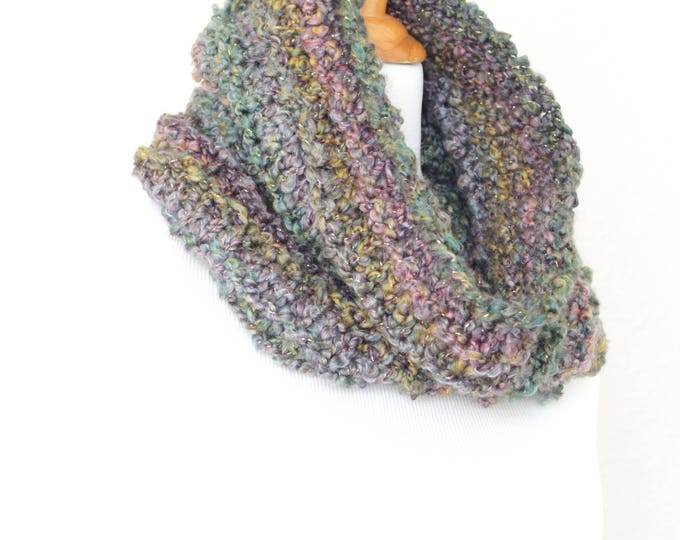 Knit cowl, chunky cowl, knit scarf, loop scarf, infinity scarf, chunky scarf, Mermaid scarf, chunky neckwarmer