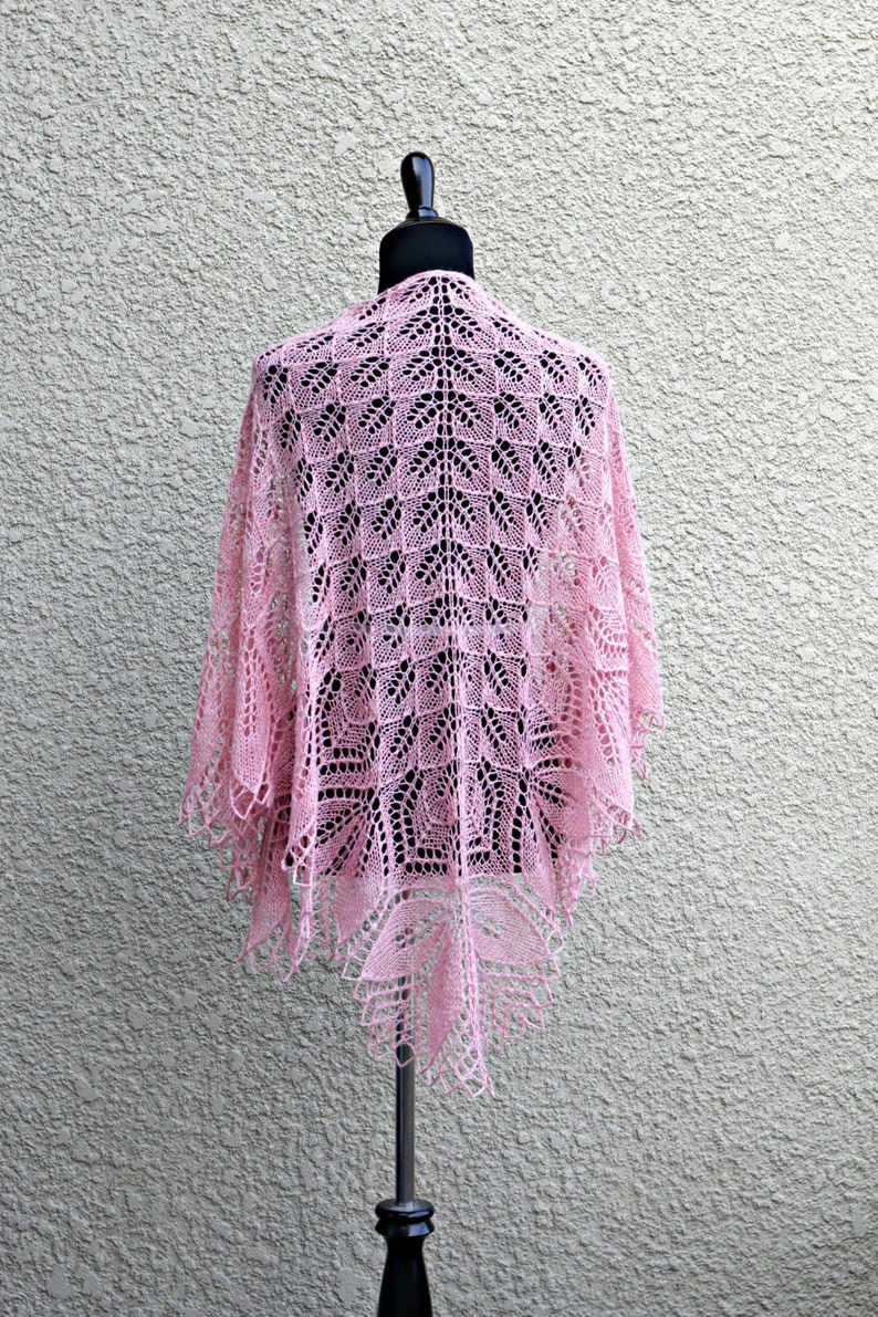 Gift for mom Knit shawl bridal shawl pink shawl wedding | Etsy
