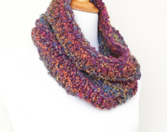 Knit cowl, chunky cowl, knit scarf, loop scarf, infinity scarf, chunky scarf, Nebula scarf, chunky neckwarmer