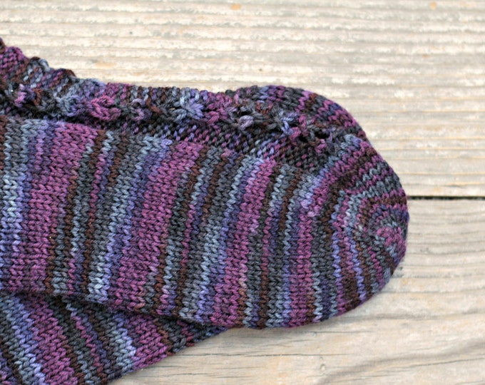 Knit socks for women, wool socks, knit leg warmers, knitted socks, purple knit socks, gift for her