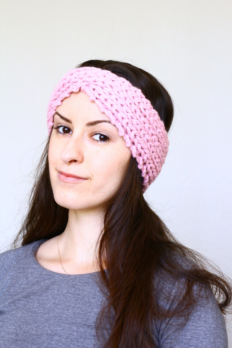 Running Headband Knit Headband Ear Warmer Bun Hat In Soft Etsy
