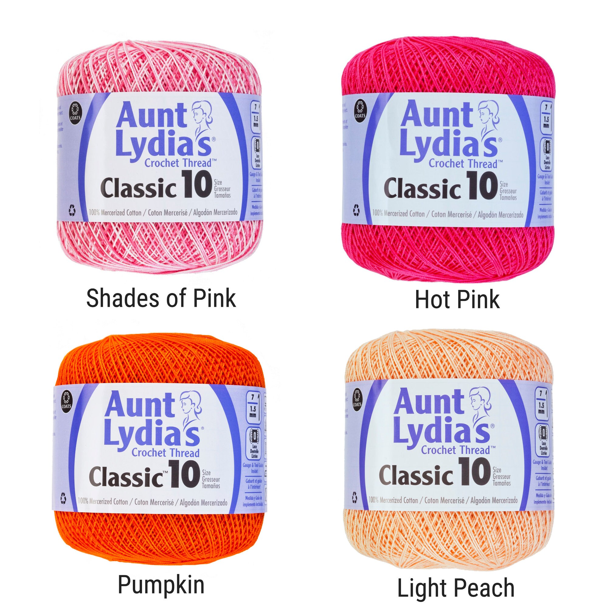 Aunt Lydia's Crochet Thread Crochet Yarn Classic Size 10 Etsy