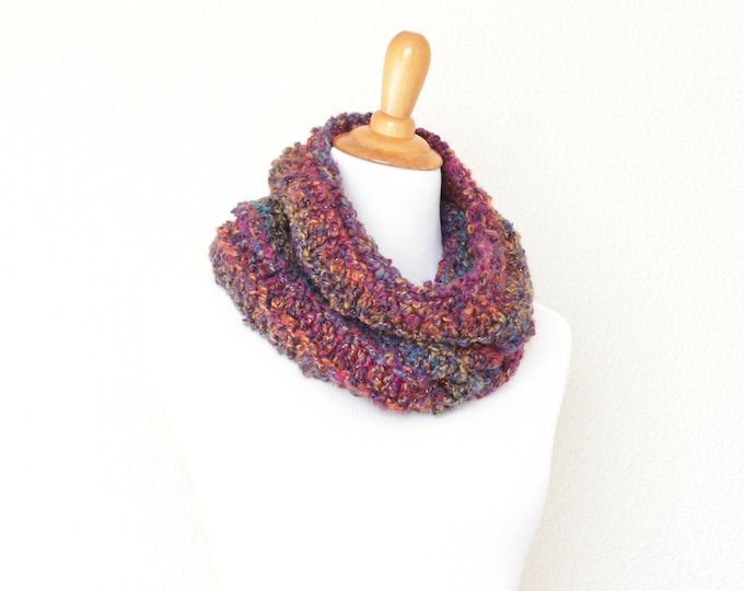 Knit cowl, chunky cowl, knit scarf, loop scarf, infinity scarf, chunky scarf, Nebula scarf, chunky neckwarmer