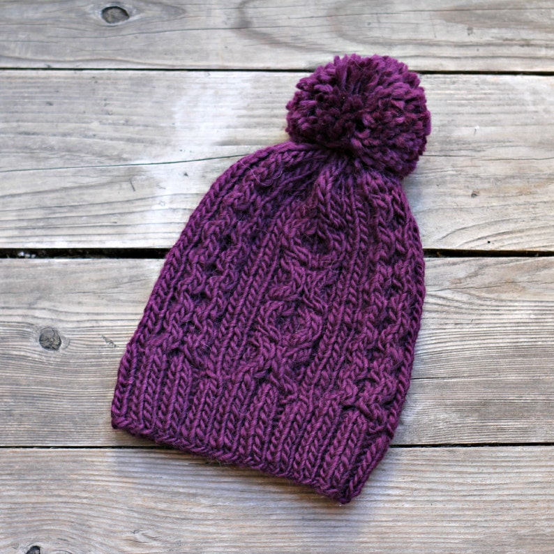 Knitting pattern, knit pattern, knitting tutorial, knit hat pattern, ebook, PDF image 4