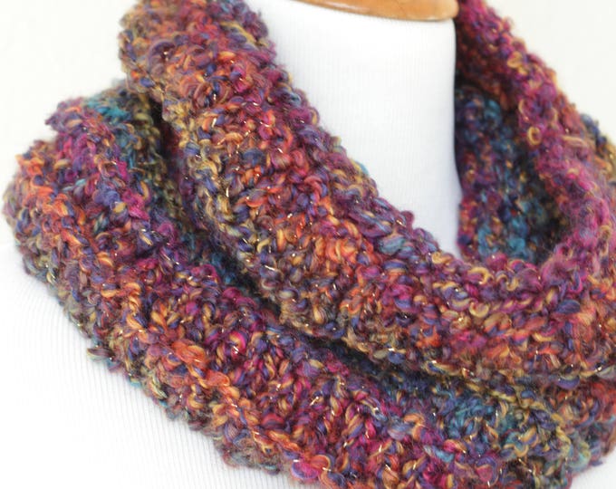 Knit cowl, chunky cowl, knit scarf, loop scarf, infinity scarf, chunky scarf, Nebula scarf, chunky neckwarmer