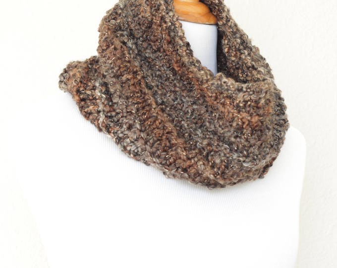 Knit cowl, chunky cowl, knit scarf, loop scarf, infinity scarf, chunky scarf, Meteorite scarf, chunky neckwarmer