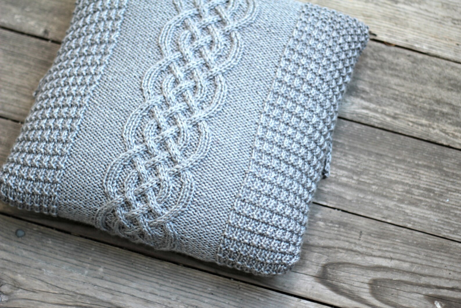 Knit cable pillow case knit pillowcase decorative pillow Etsy