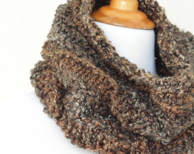 Knit cowl, chunky cowl, knit scarf, loop scarf, infinity scarf, chunky scarf, Meteorite scarf, chunky neckwarmer