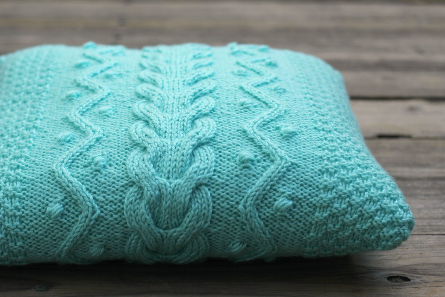 Knitted cable pillow case decorative pillow cable knitted Etsy