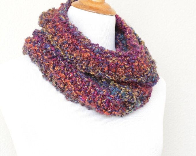 Knit cowl, chunky cowl, knit scarf, loop scarf, infinity scarf, chunky scarf, Nebula scarf, chunky neckwarmer