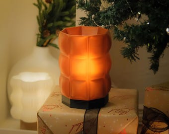Modern Table Lamp – Soft Ambient, Cozy Fluffy, Sculptural, Warm Bedroom Decor, Unique Handmade