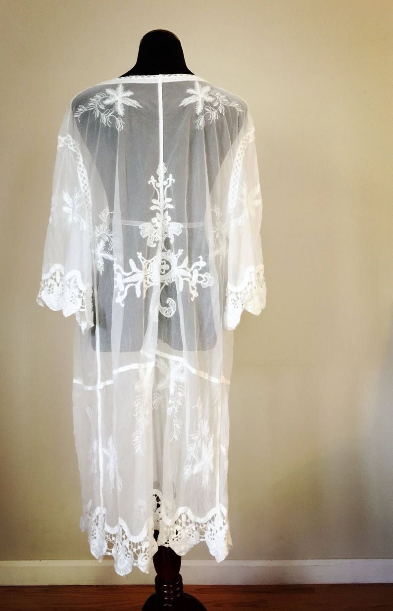 Dream Catcher Lace Kimono Boho lace cardigan Boho Lace Robe Etsy